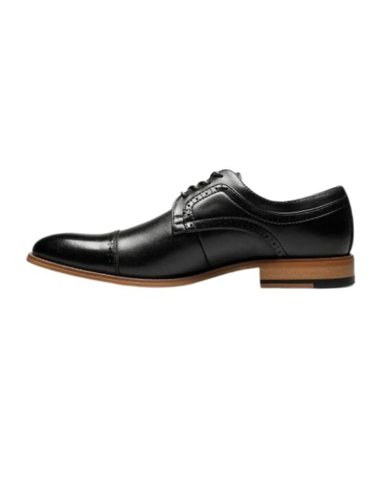 Stacy Adams Men’s Dickinson Cap Toe Oxford - Black / Noir Leather | Wide